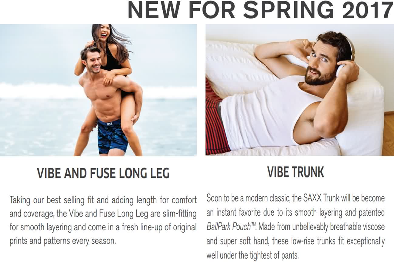 SAXX Mens Underwear Spring 2017 Annual Lookbook