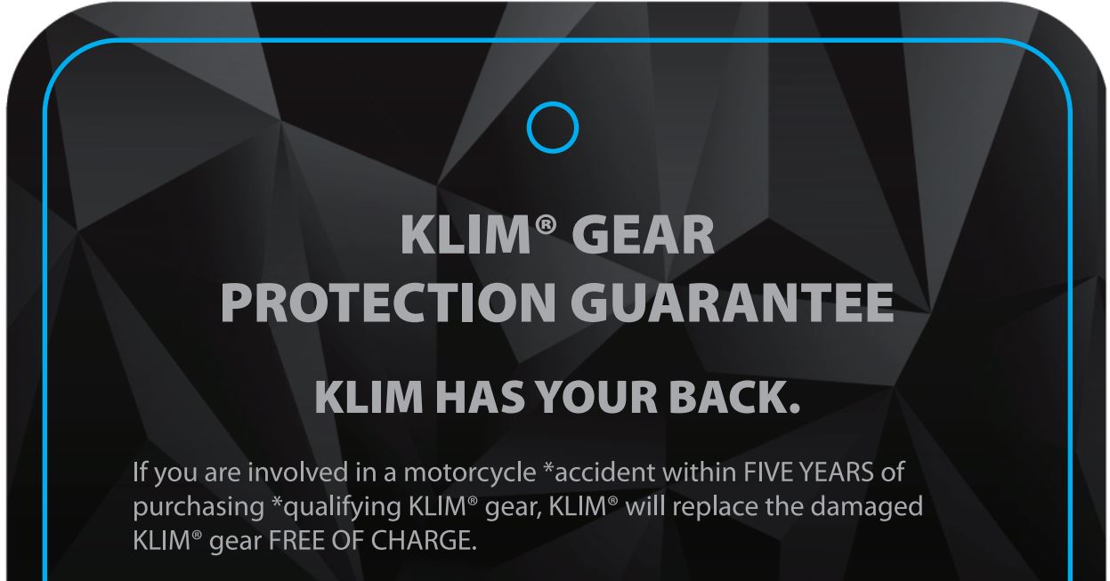 KLIM Motorcycle Gear Protection Guarantee 5 year protection Haustrom.com