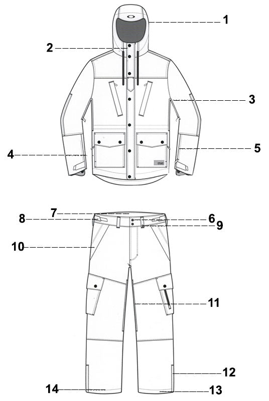 Oakley Outerwear Size Chart