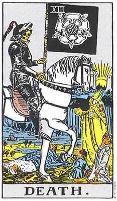 Death Meaning - Original Rider Waite Tarot Depiction