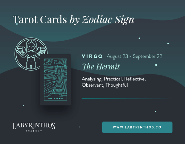 Virgo and the Hermit: Astrology Tarot Cards - Tarot Cards by Zodiac