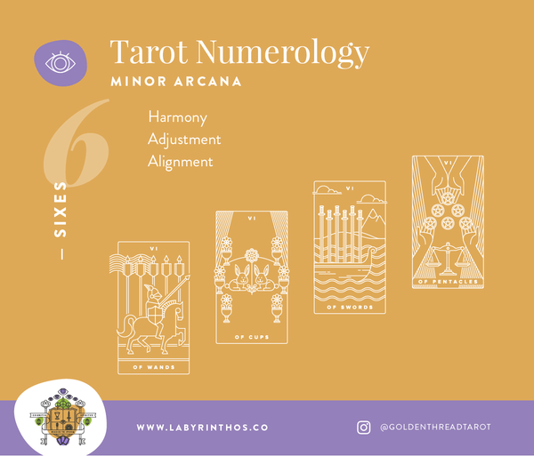 Tarot and Numerology - what do the sixes mean in tarot?