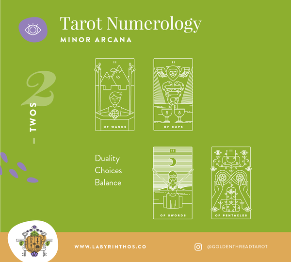 Tarot and Numerology - what do the twos mean in tarot?