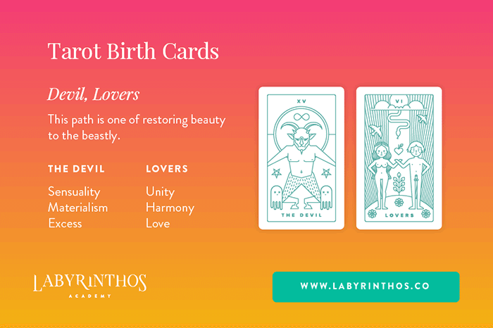 The Devil and Lovers - Tarot Birth Card Meaning Revealed