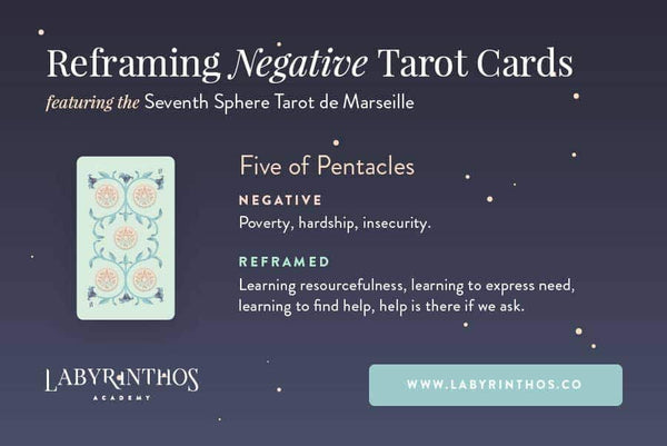 Reframing Negative and Scary Tarot Cards - Five of Pentacles Tarot Card