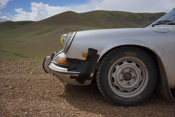 Nico Samaras and Mark Gudaitis compete in the 2019 Peking to Paris Rally