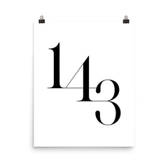 1 4 3 I Love You | Fine Art Print