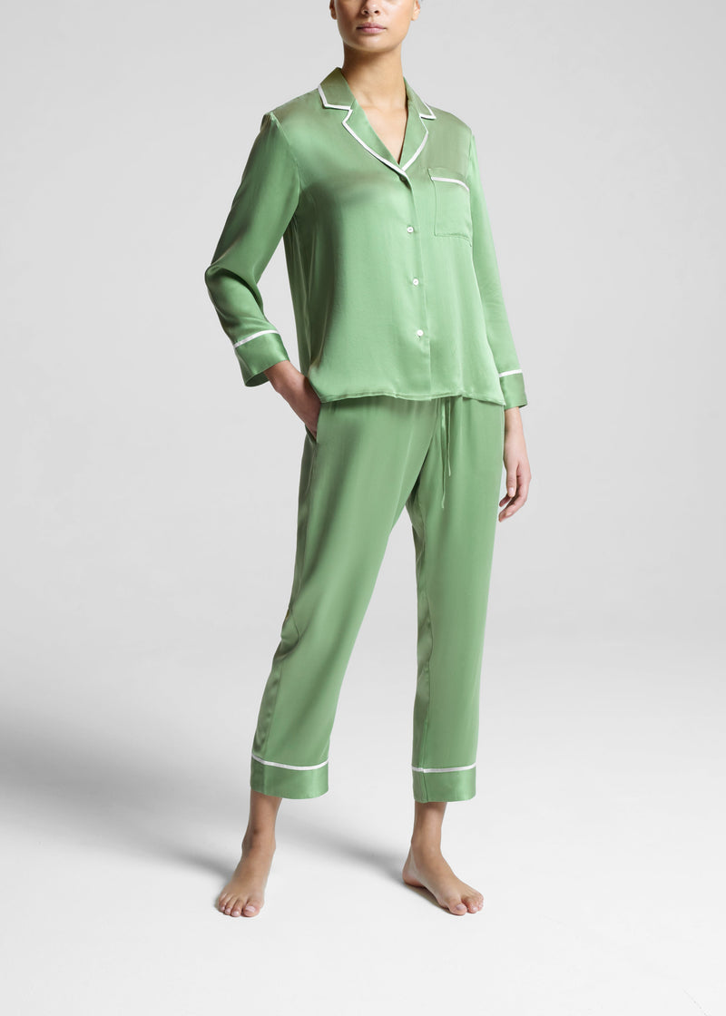 Sydney Jade Green Cropped Pyjama Bottom