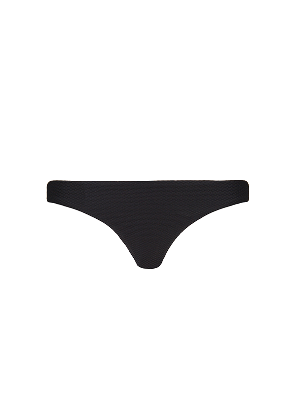 Black mid-rise bikini bottom 
