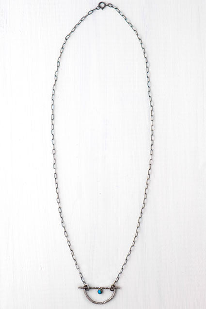 turquoise twig necklace
