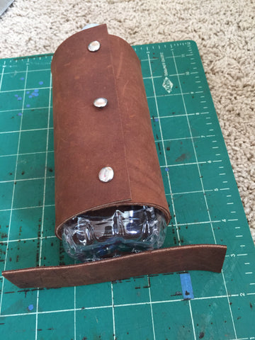 support piece for leather water bottle holder