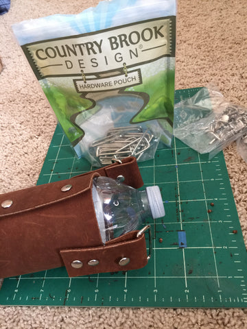 country brook design metal loops for leather water bottle holster