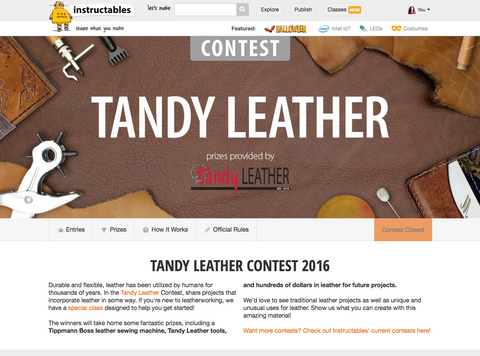 Tandy Leather Contest on Instructables