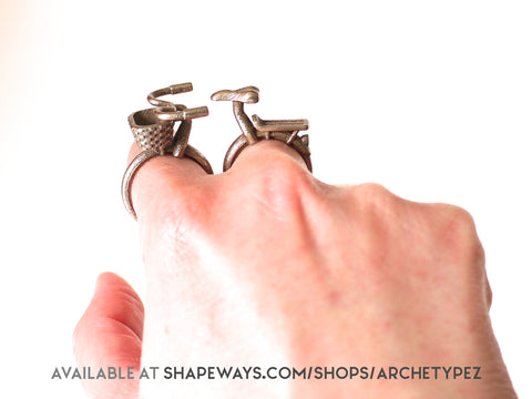 bicycle rings available from shapeways