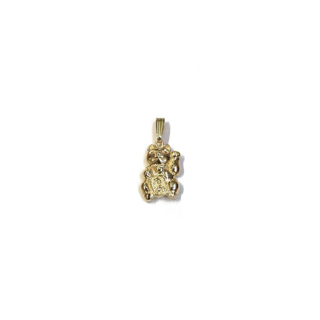 lucky cat pendant gold