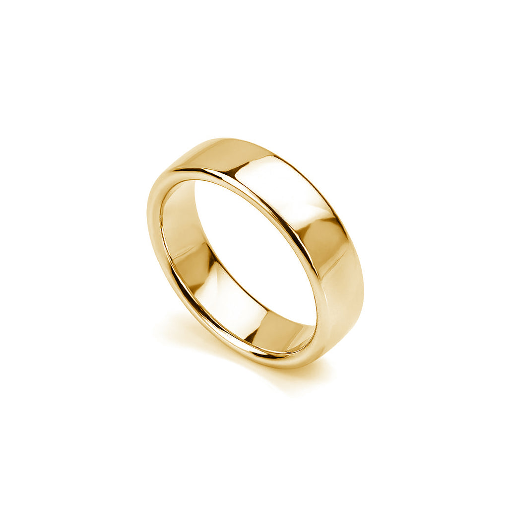 Savvy vokal Udfordring 5.8 mm] Solid Flat-Shank Wedding Band Ring (14K) – Popular Jewelry