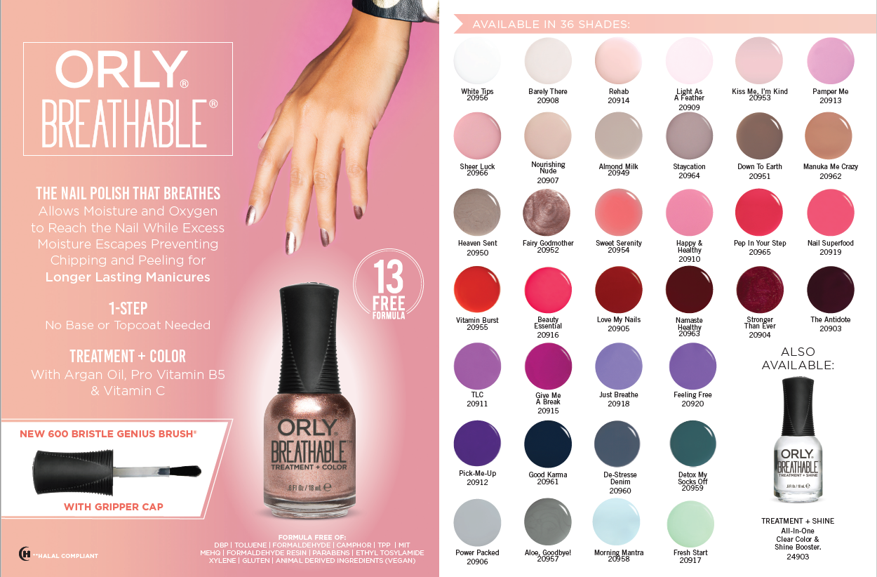 6. Orly Breathable Treatment + Color Nail Polish, Clear - wide 2
