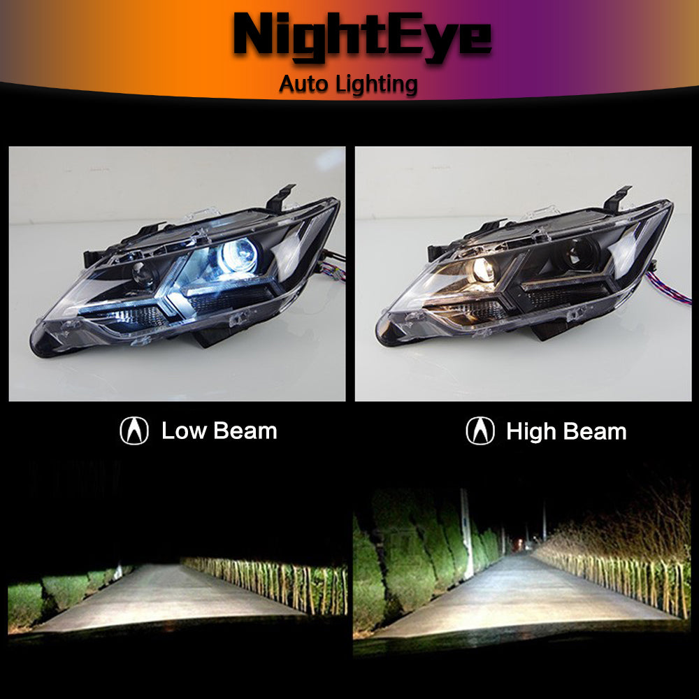 NightEyeCar Styling for Toyota Camry V55 Headlights 2015 New Camry LED Headlight DRL Bi Xenon Lens High Low Beam Parking Fog Lamp