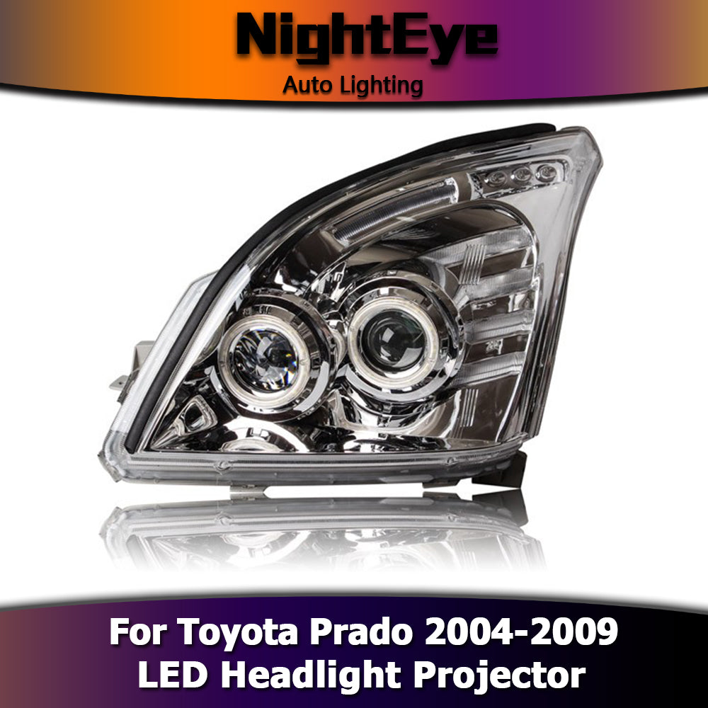 NightEye Car Styling for Toyota Prado Headlights 2004-2009 Prado LC150 LED Headlight LED DRL Bi Xenon Lens High Low Beam Parking