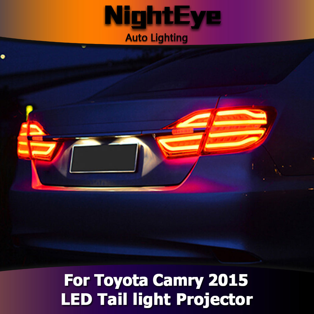 NightEye Car Styling for Camry Tail Lights 2015 New Camry V55 LED Tail Light Rear Lamp DRL+Brake+Park+Signal