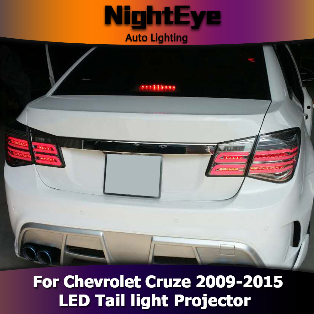 NightEye Styling for Chevrolet Cruze Tail Lights New Cruze Sedan LED Tail Light GLK LED Rear Lamp DRL+Brake+Park+Signal