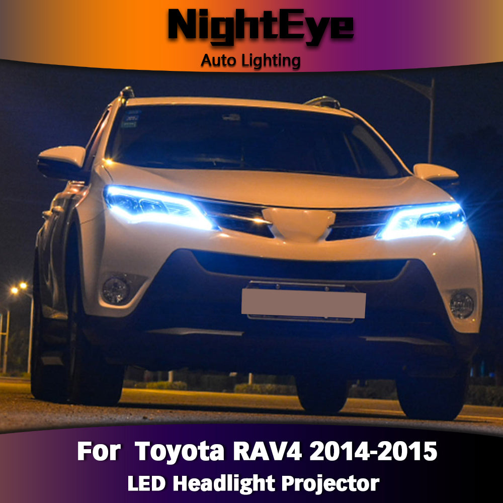 NightEye Car Styling for Toyota RAV4 LED Headlights 2014-2015 New RAV4 Headlight DRL Bi Xenon Lens High Low Beam Parking Fog Lamp