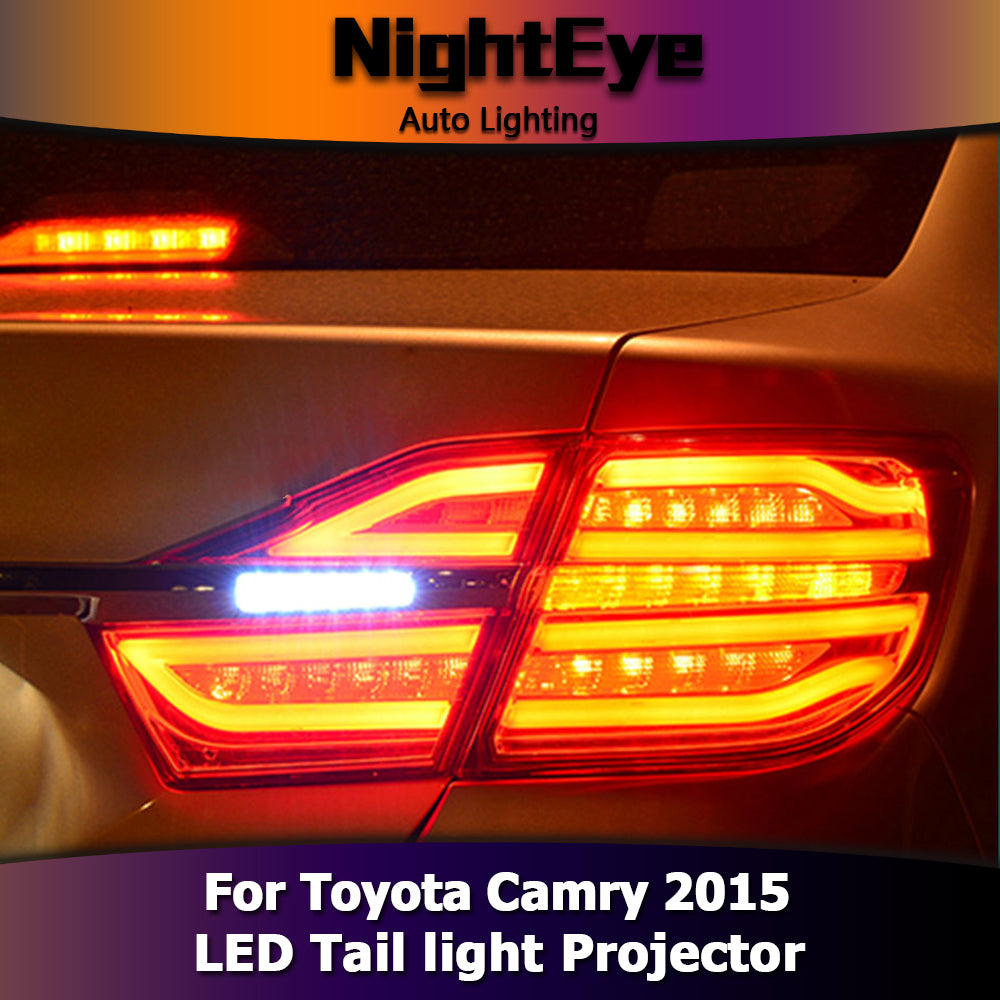 NightEye Car Styling for Camry Tail Lights 2015 New Camry V55 LED Tail Light Rear Lamp DRL+Brake+Park+Signal