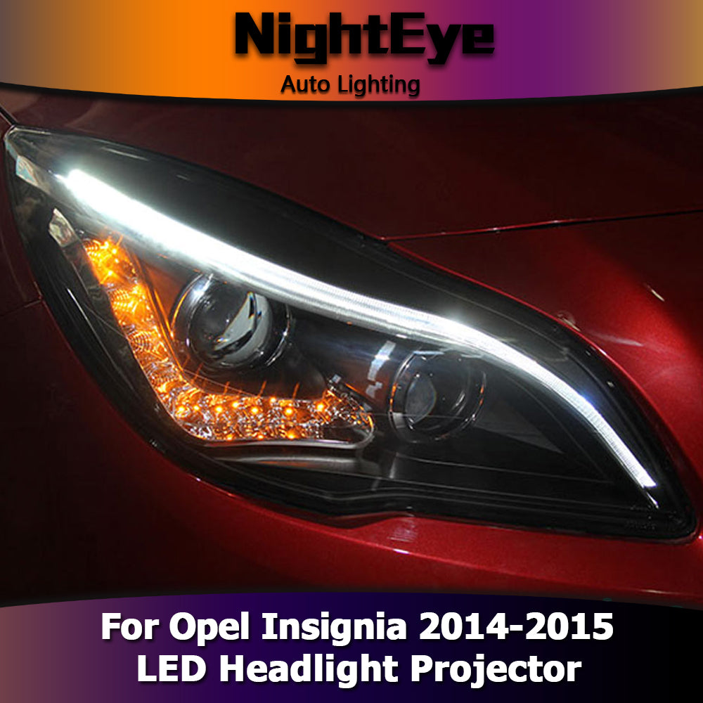 NightEye Car Styling for Opel Insignia Headlights 2014-2015 Insignia LED Headlight DRL Bi Xenon Lens High Low Beam Parking Fog Lamp