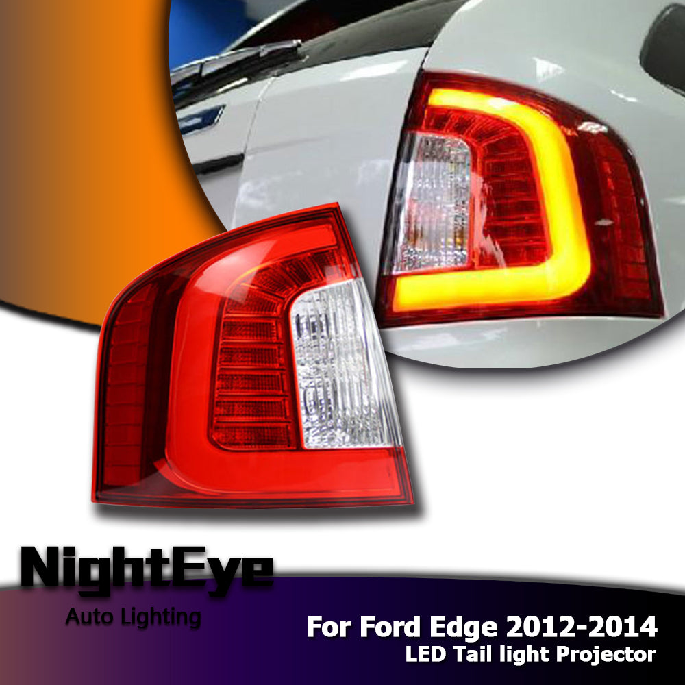 NightEye Car Styling for Ford Edge LED Tail Lights 2012-2014 Edge Limited Tail Light Rear Lamp DRL+Brake+Park+Signal