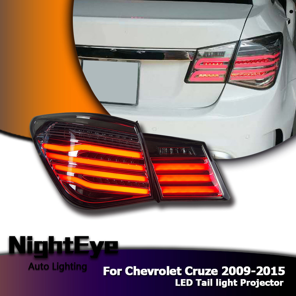 NightEye Styling for Chevrolet Cruze Tail Lights New Cruze Sedan LED Tail Light GLK LED Rear Lamp DRL+Brake+Park+Signal