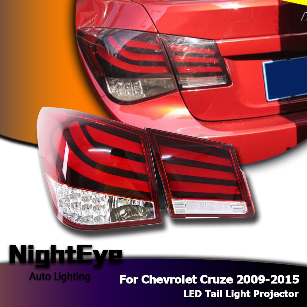 NightEye Car Styling for Chevrolet Cruze Tail Lights 5-Series Design Cruze LED Tail Light Rear Lamp DRL+Brake+Park+Signal