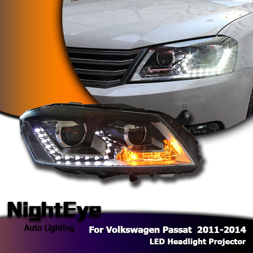 NightEye Car Styling for Volks Wagen Passat Headlights New Passat B7 LED Headlight DRL Bi Xenon Lens High Low Beam Parking Fog Lamp