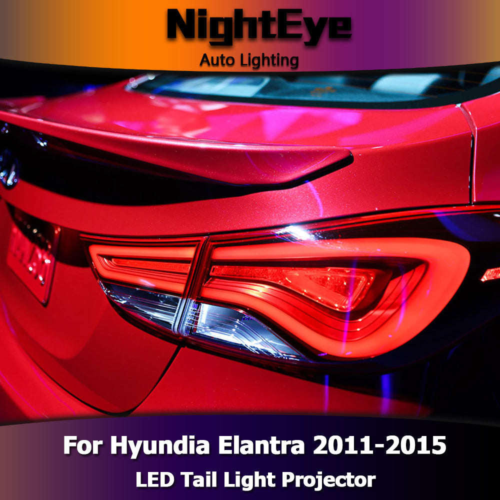 NightEye Car Styling for Hyundai Elantra Tail Lights Korea Design New Elantra MD Tail Light Rear Lamp DRL+Brake+Park+Signal