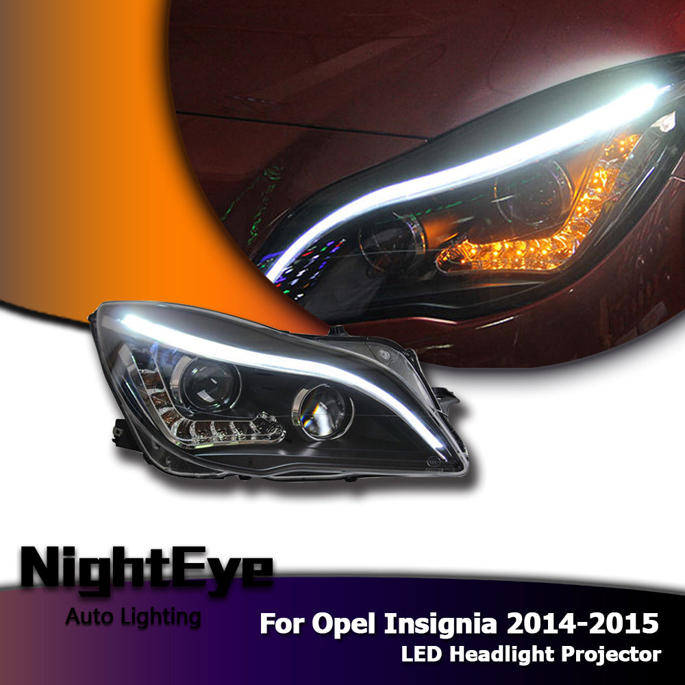 NightEye Car Styling for Opel Insignia Headlights 2014-2015 Insignia LED Headlight DRL Bi Xenon Lens High Low Beam Parking Fog Lamp