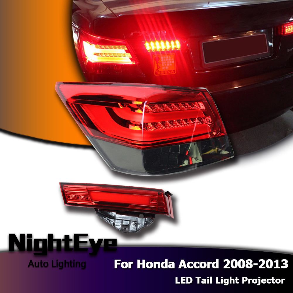 NightEye Car Styling for Accord Tail Lights 2008-2013 Accord8 LED Tail Light LED Rear Lamp LED DRL+Brake+Park+Signal