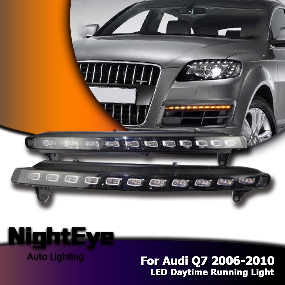 NightEye Car Styling LED Fog Lamp for Audi Q7 DRL 2006-2010 LED Daytime Running Light Fog Light Parking Signal Accessories