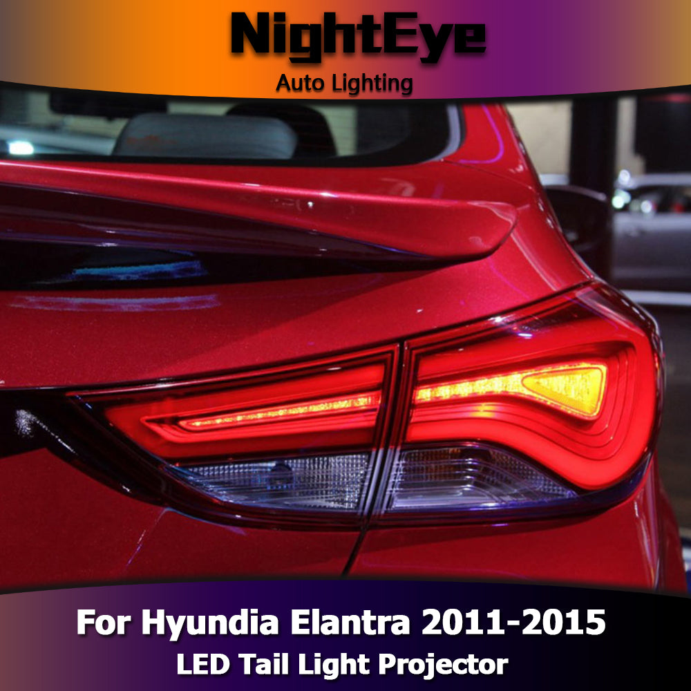 NightEye Car Styling for Hyundai Elantra Tail Lights Korea Design New Elantra MD Tail Light Rear Lamp DRL+Brake+Park+Signal