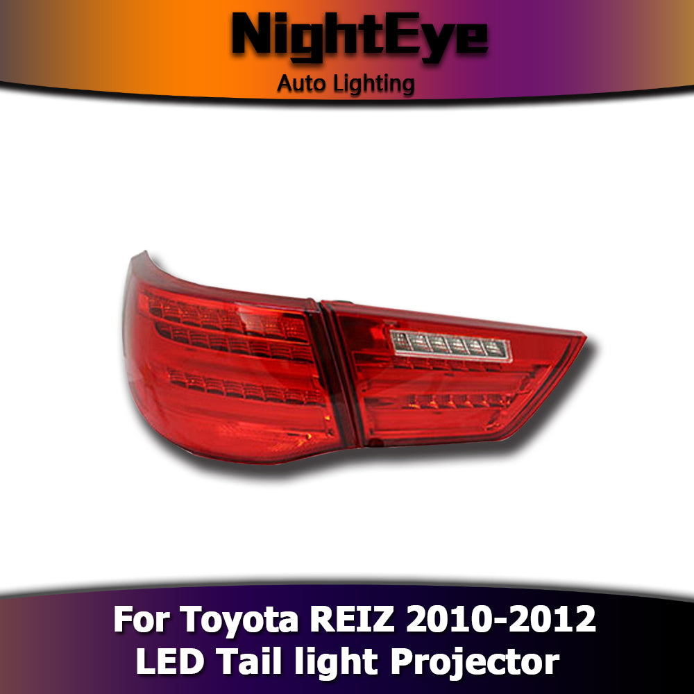 NightEye Car Styling for Toyota Reiz Tail Lights 2010-2012 Mark X LED Tail Light Rear Lamp DRL+Brake+Park+Signal