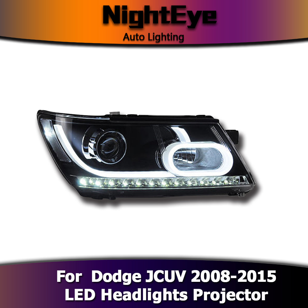 NightEye Car Styling for Dodge Journey Headlights 2008-2015 New JCUV LED Headlight DRL Bi Xenon Lens High Low Beam Parking Fog Lamp