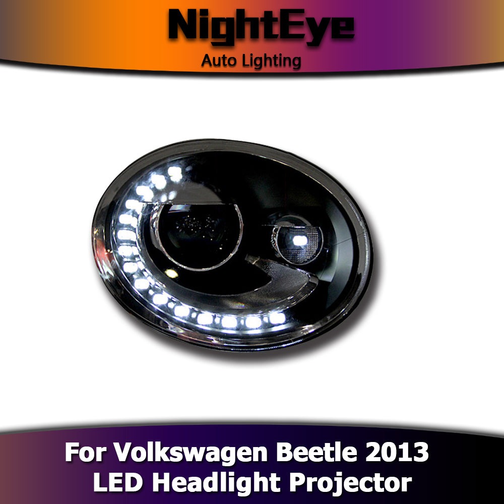 NightEye Car Styling for Beetle Headlights 2013 Beetle LED Headlight DRL Bi Xenon Lens High Low Beam Parking Fog Lamp