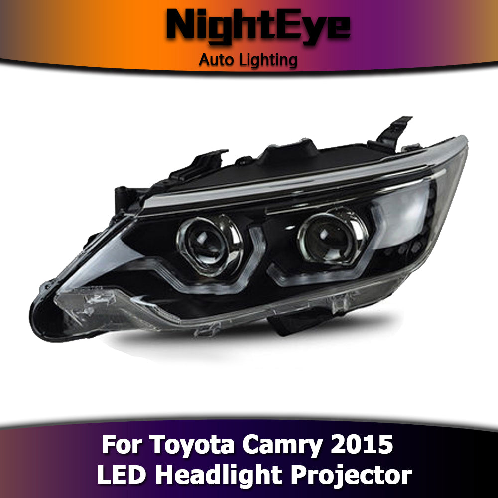 NightEye Car Styling for Toyota Camry Headlights New Camry V55 LED Headlight DRL Bi Xenon Lens High Low Beam Parking Fog Lamp