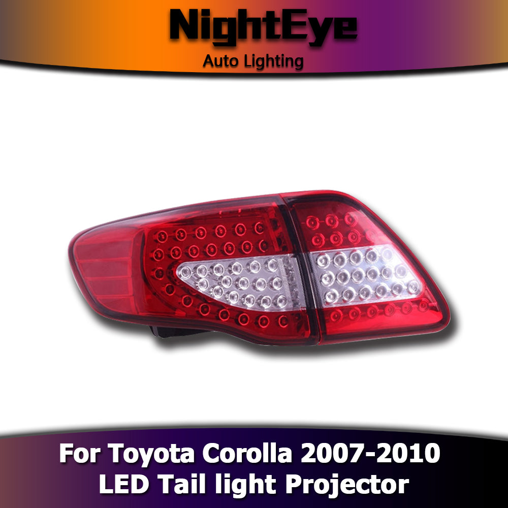 NightEye Car Styling for Toyota Corolla Tail Lights 2007-2010 Corolla LED Tail Light Altis LED Rear Lamp DRL+Brake+Park+Signal