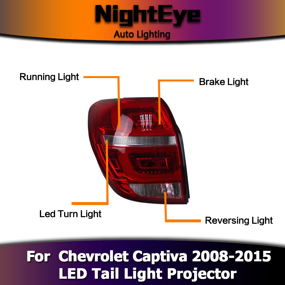 NightEye Car Styling for Chevrolet Captiva Tail Lights 2008-2015 Captiva LED Tail Light LED Rear Lamp DRL+Brake+Park+Signal