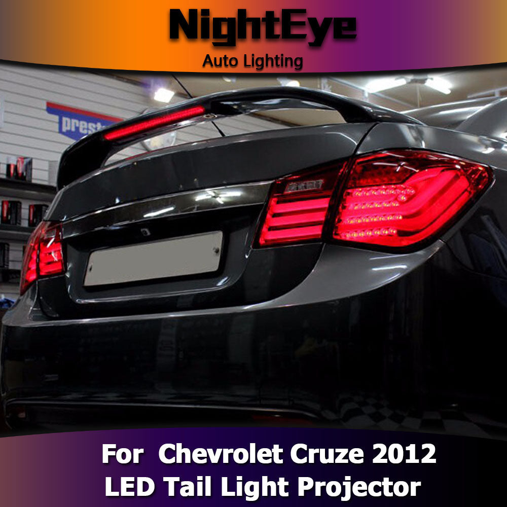 NightEye Car Styling for Chevrolet Cruze Tail Lights BMW Design 2012 Cruze LED Tail Light Rear Lamp DRL+Brake+Park+Signal