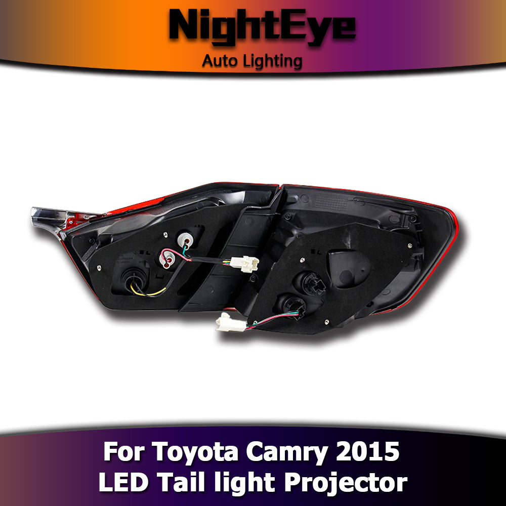 NightEye Car Styling for Camry Tail Lights 2015 New Camry V55 LED Tail Light Rear Lamp DRL+Brake+Park+Signal