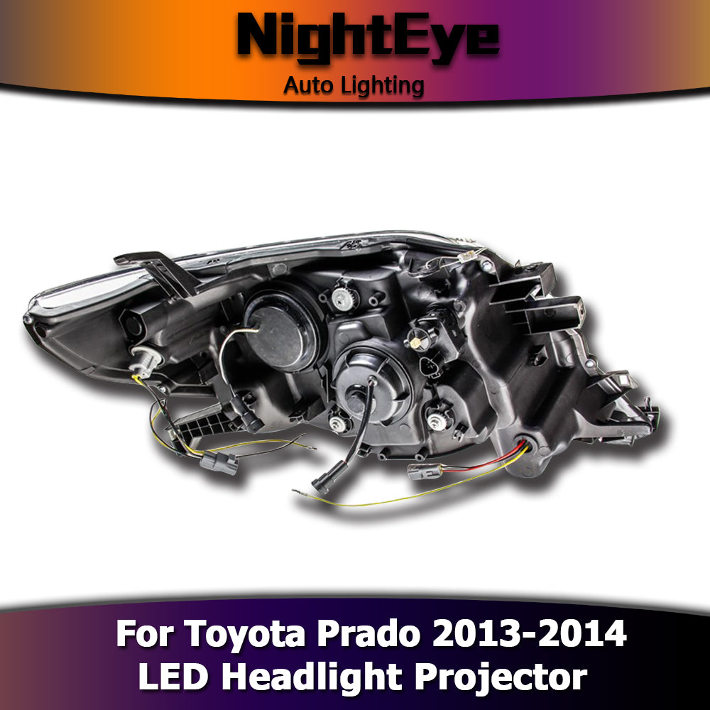 NightEye One-Stop Shopping Styling for Prado LED Headlights 2013-2014 New Prado DRL Lens Double Beam H7 HID Xenon Car Accessories
