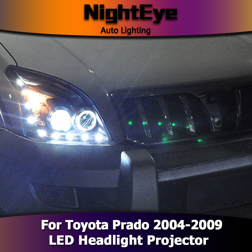 NightEye Car Styling for Toyota Prado LC200 Headlights 2004-2009 LED Headlight DRL Bi Xenon Lens High Low Beam Parking Fog Lamp