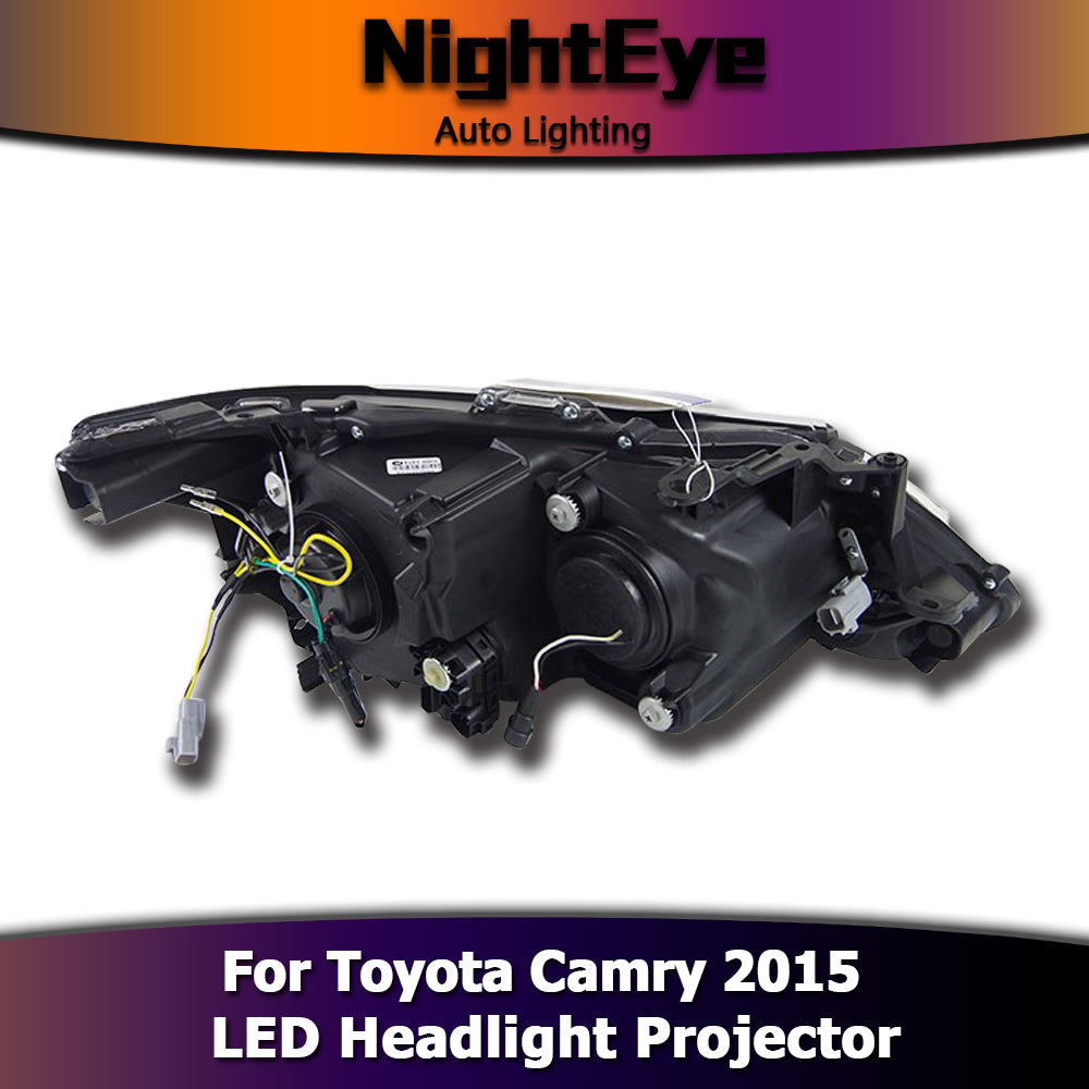 NightEye Car Styling for Toyota Camry Headlights New Camry V55 LED Headlight DRL Bi Xenon Lens High Low Beam Parking Fog Lamp