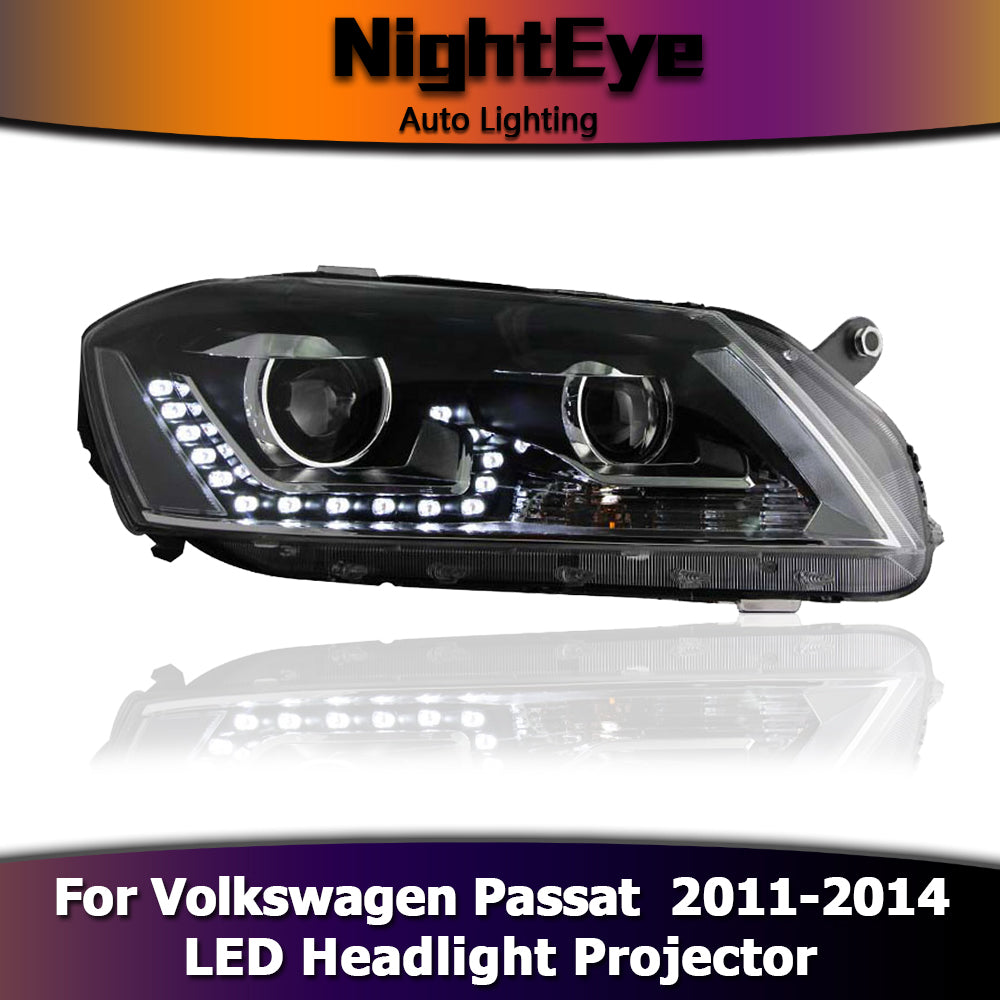 NightEye Car Styling for Volks Wagen Passat Headlights New Passat B7 LED Headlight DRL Bi Xenon Lens High Low Beam Parking Fog Lamp