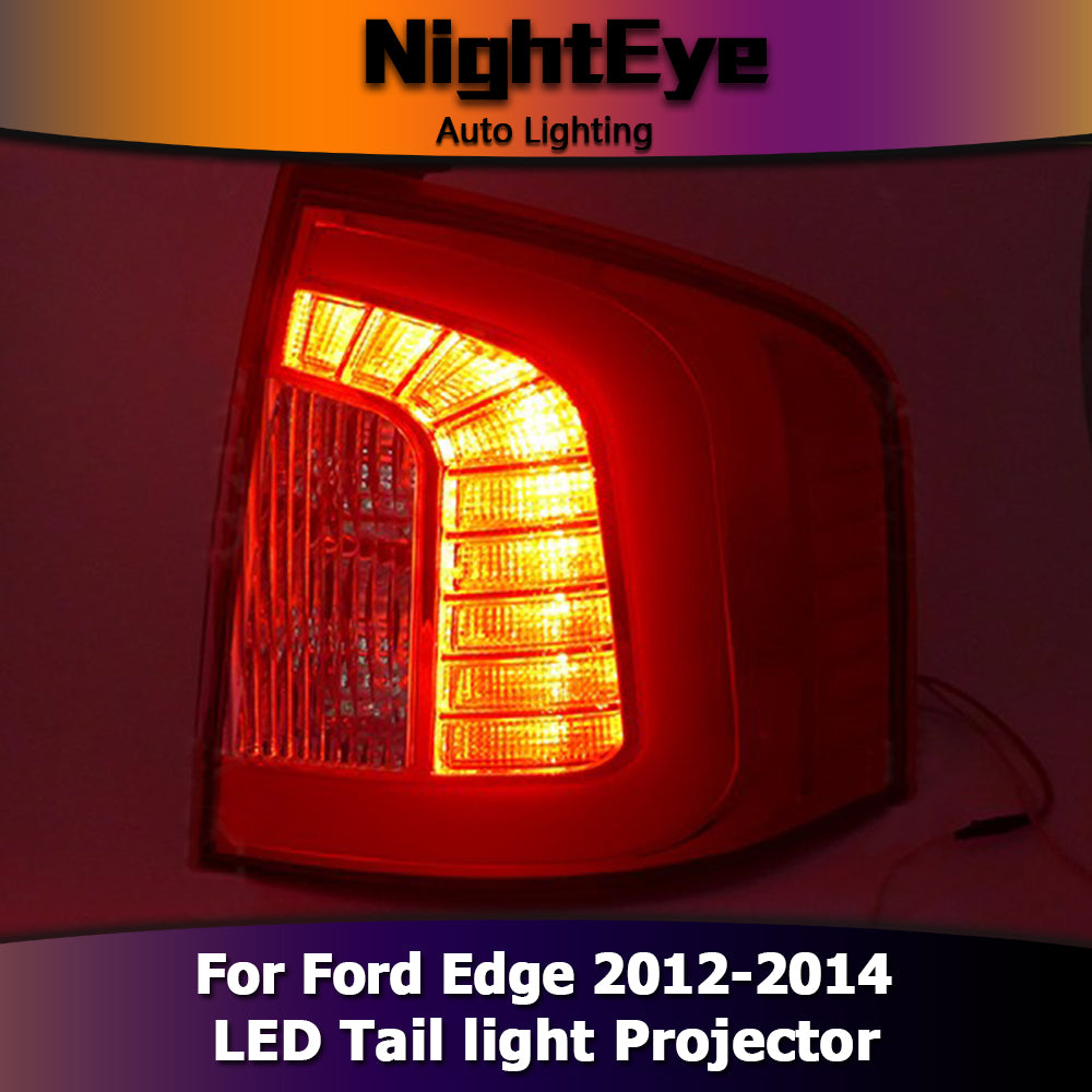 NightEye Car Styling for Ford Edge LED Tail Lights 2012-2014 Edge Limited Tail Light Rear Lamp DRL+Brake+Park+Signal